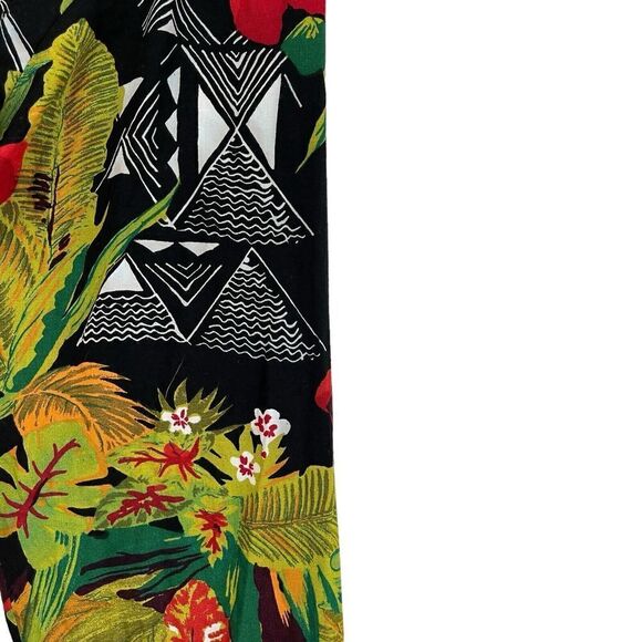 Vintage Paradiso Large Top Shell Button Hawaiian Aloha Crop Beaded Womens - Picture 9 of 15